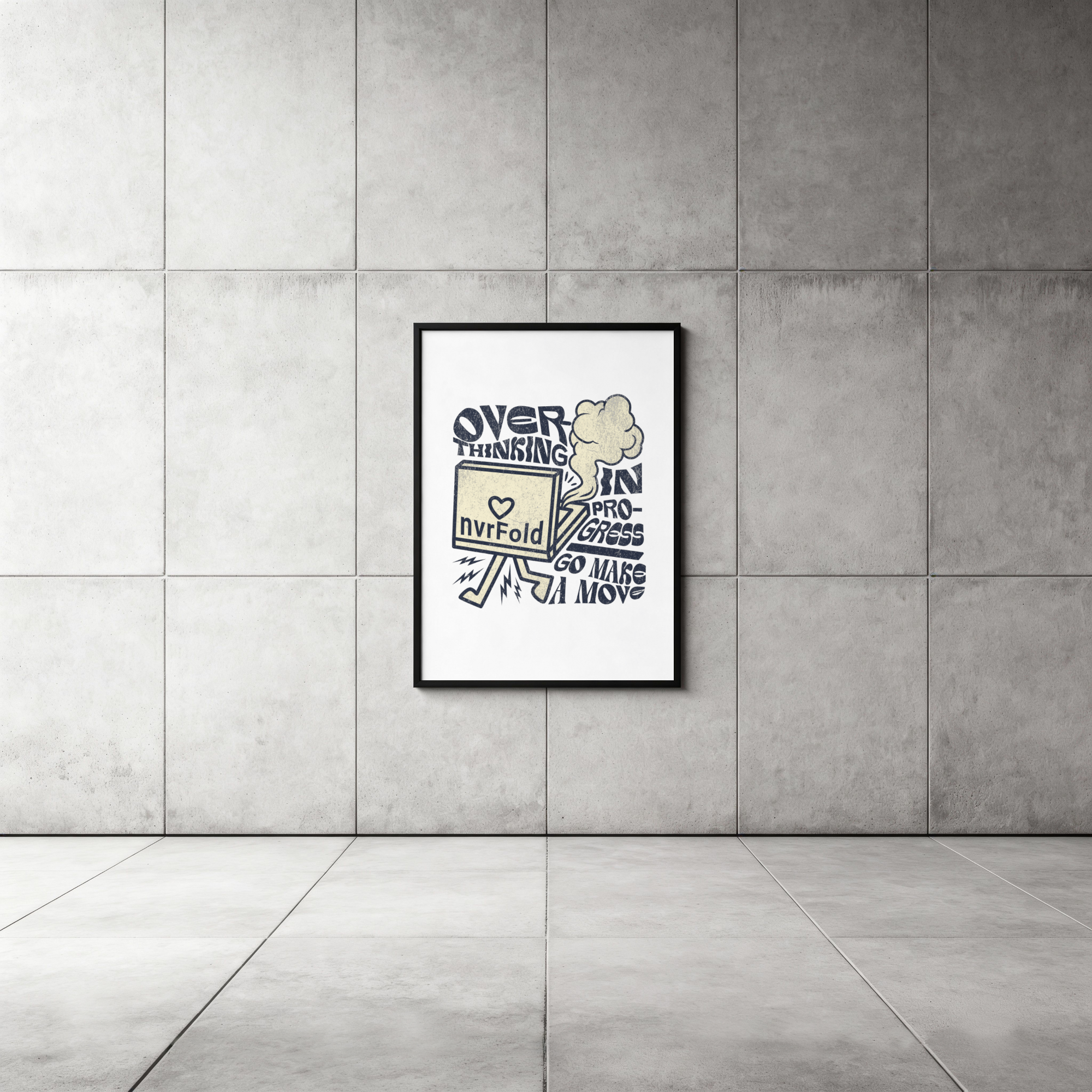 OVERTHINKING IN PROGRESS - FRAMED POSTER VERTICAL