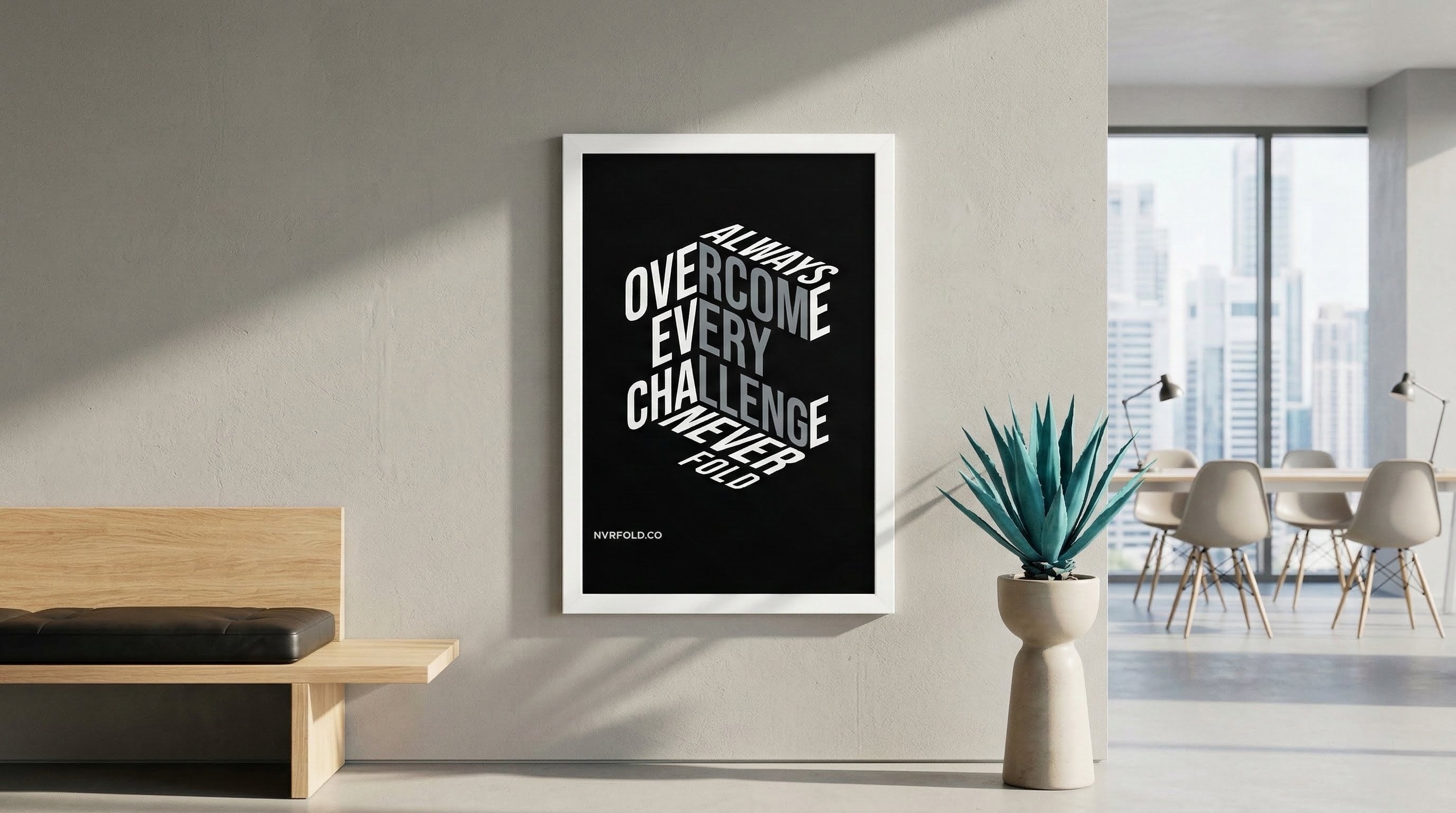 ALWAYS OVERCOME EVERY CHALLENGE - FRAMED POSTER